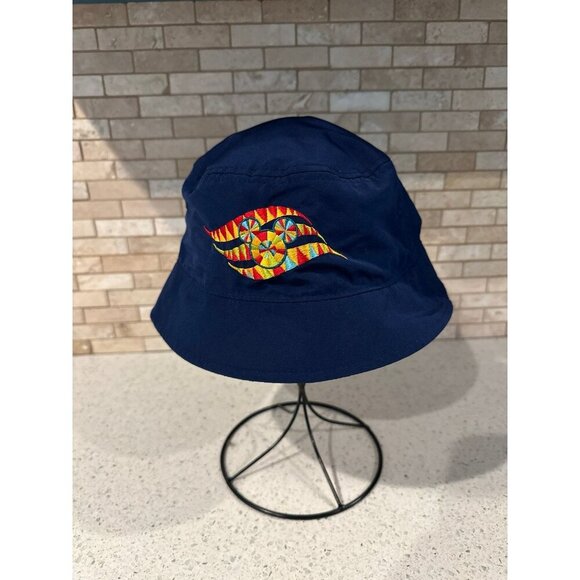 Disney Cruise Line DCL Lookout Cay Lighthouse Point Reversible Navy Bucket Hat - Picture 1 of 3